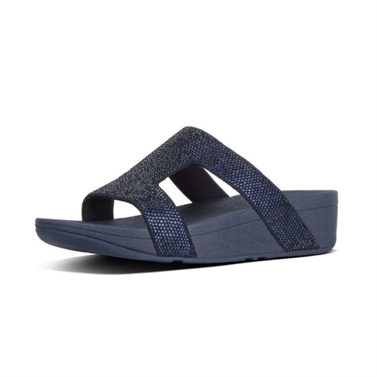 Women's Fit Flop Sliders in Navy - Image 2