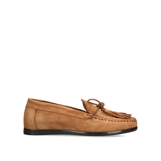 Suede Yaira Tan Suede Loafers - Image 1