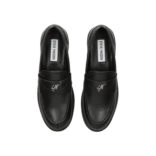 Leather Motor Black Leather Loafers - Image 2