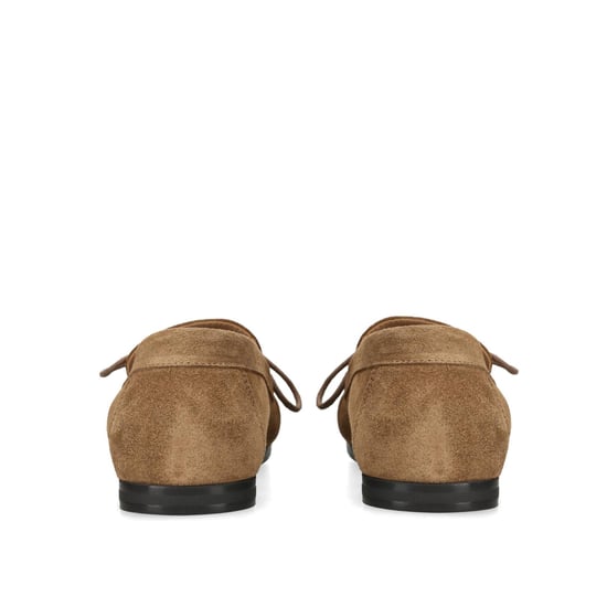 Suede Yaira Taupe Suede Loafers - Image 3