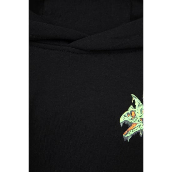 Mountain Warehouse Childrens/Kids Dripping Dino Hoodie (Jet Black) - Image 4