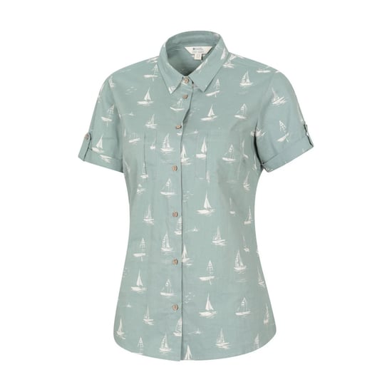 Mountain Warehouse Dames Kokosnoot Zeilboot Korte Mouwen Shirt (Khaki Groen) - Image 3
