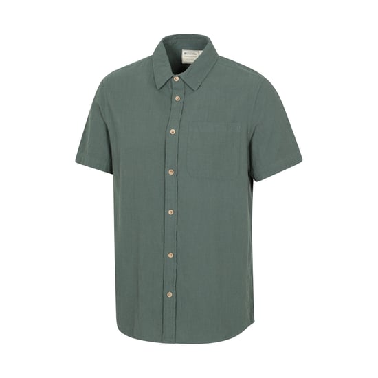 Mountain Warehouse Heren Palm Textuur Korte Mouwen Shirt (Groen) - Image 3