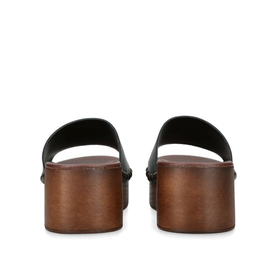 Leather Conga Black Sandals - Image 3