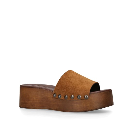 Suede Conga Tan Sandals - Image 1