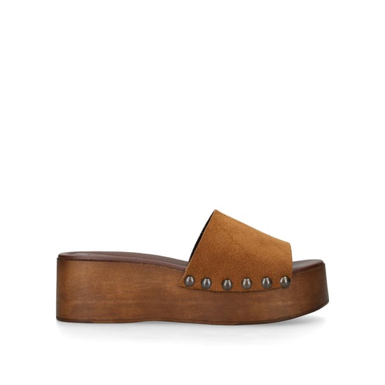Suede Conga Tan Sandals - Image 4