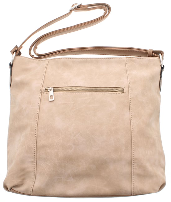 Womens Crossbody Fashion Bag Lovely Zip Fastening camel - Image 2