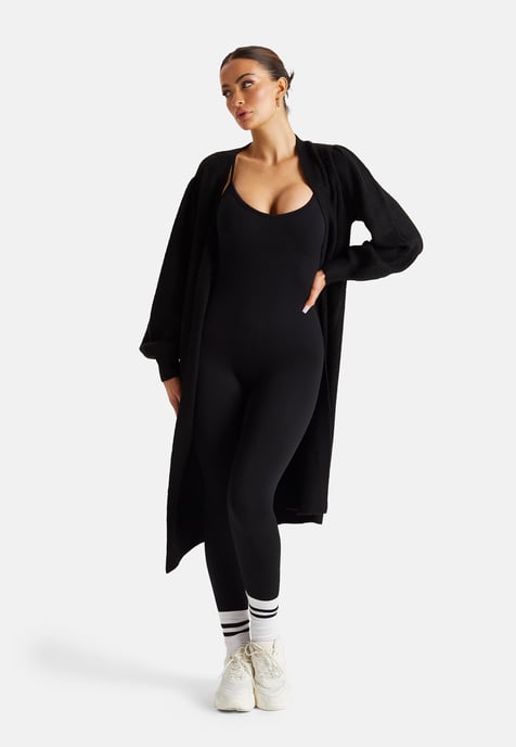 RIBBED MIDI CARDIGAN - Image 1