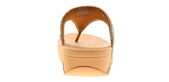 FitFlop Womens Flip Flops Lulu Glitterball Slip On old gold - Image 4
