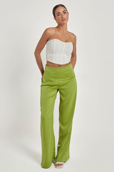 Satin Wide Leg Trouser - Image 1