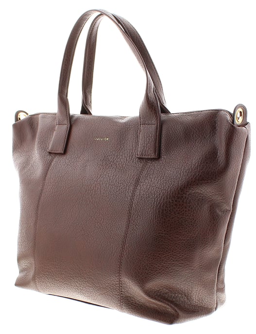 Womens Large Tote Bag Luxury Zip Fastening chocolate brown - Image 2