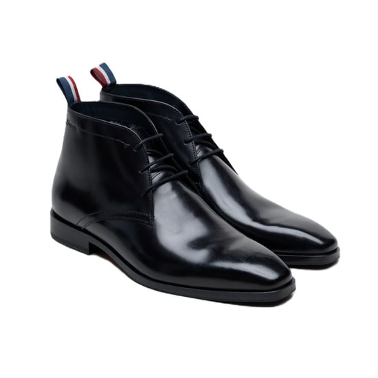 Ben Sherman London Brush Off Leren Heren Zwarte Boots - Image 1