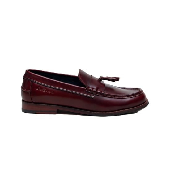 Ben Sherman Sid Brush Off Leer Heren Bordeaux Suede Instapschoenen - Image 2