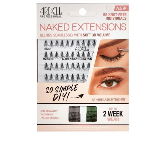 Ardell Naked Extensions Soft 3d Volume X 56 Knoopvrije Extensions #zwart 1 Stuk - Image 1