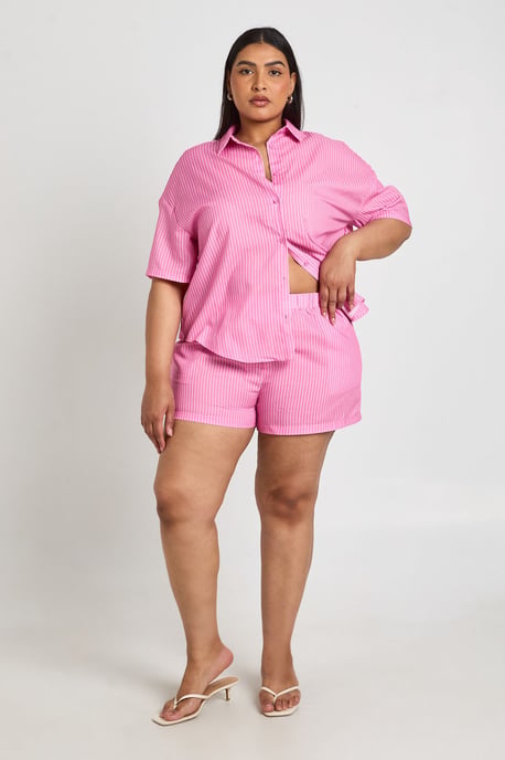 Plus Stripe Elasticated Waist Short - Image 4