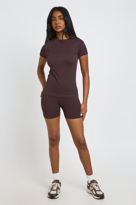 Contour Ribbed Seamless Cycling Short - Image 3