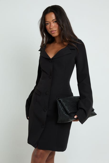 Tall Bardot Fitted Blazer Dress - Image 1