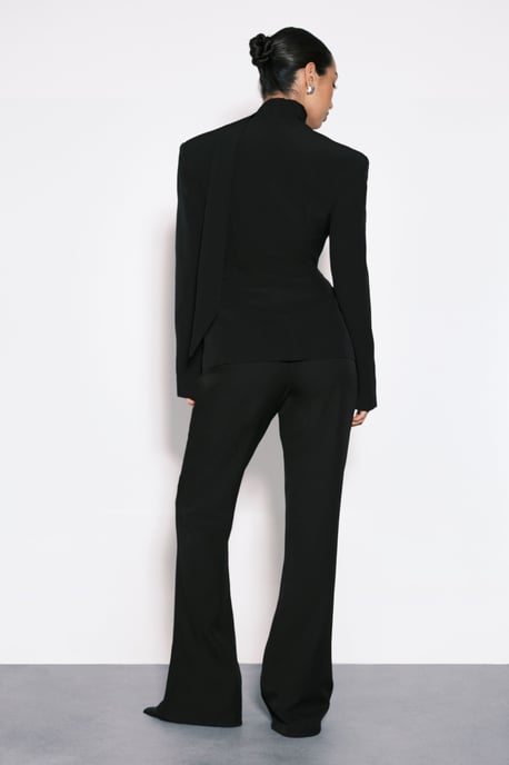 Scarf Detail Cinched Blazer - Image 2
