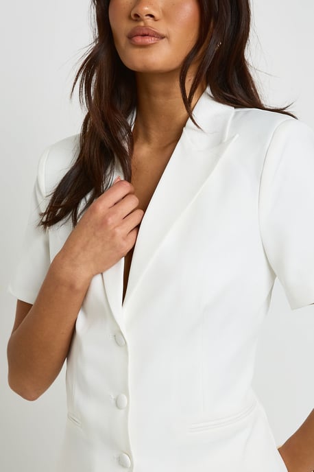 Short Sleeve Fitted Blazer - Image 4