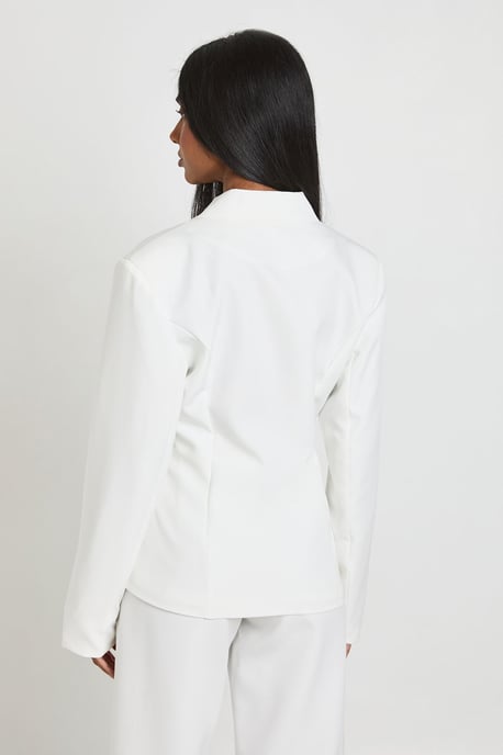 Wrap Double Button Blazer - Image 2