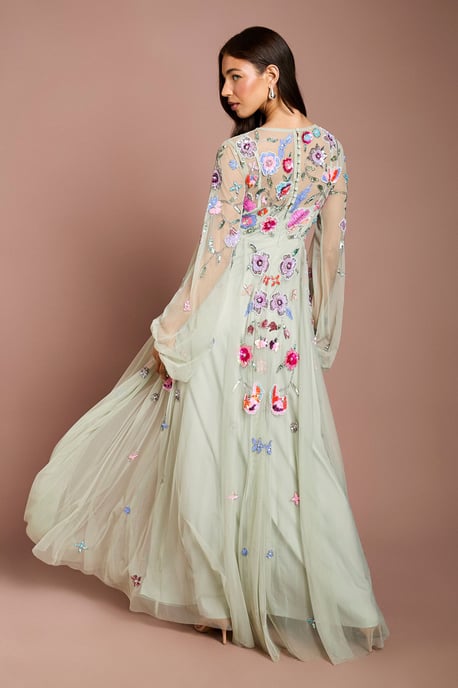 Embellished Chiffon Maxi Dress - Image 3