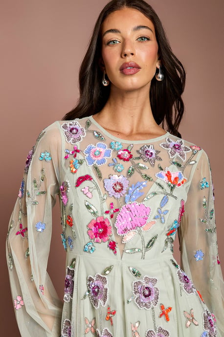Embellished Chiffon Maxi Dress - Image 4