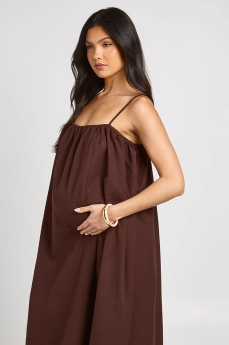 Maternity Volume Pocket Maxi Dress - Image 4