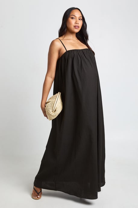 Maternity Volume Pocket Maxi Dress - Image 1