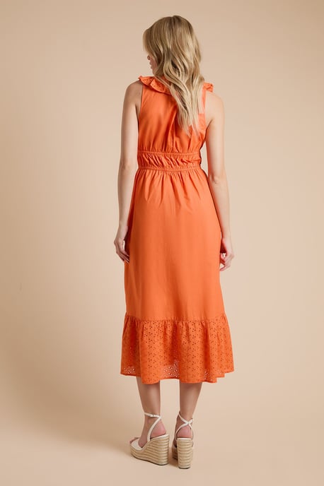 Broderie Ruffle Tiered Hem Maxi Dress - Image 3