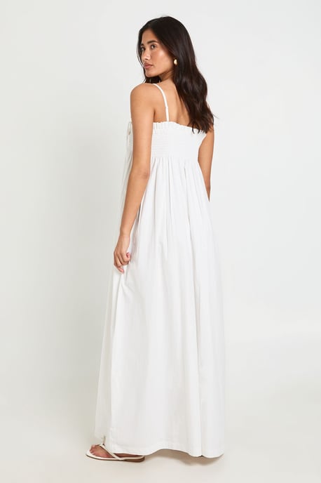 Shirred Detail Maxi Smock Dress - Image 2