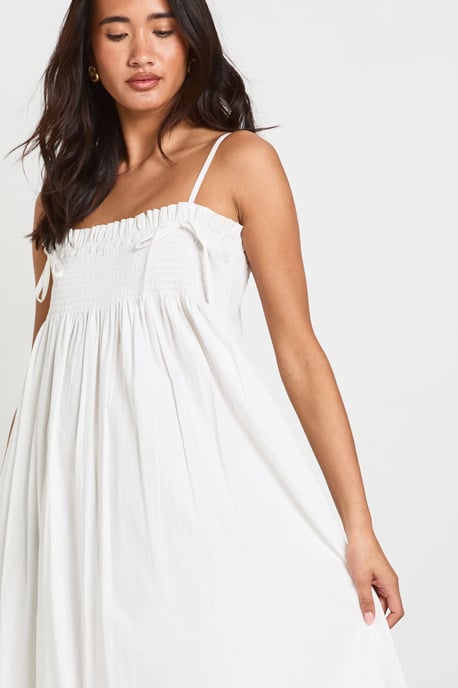 Shirred Detail Maxi Smock Dress - Image 4