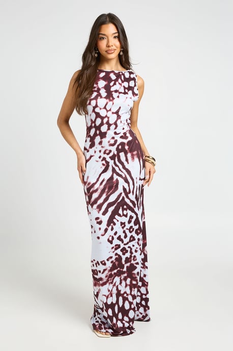 Basic Slash Neck Super Soft Maxi Dress - Image 3