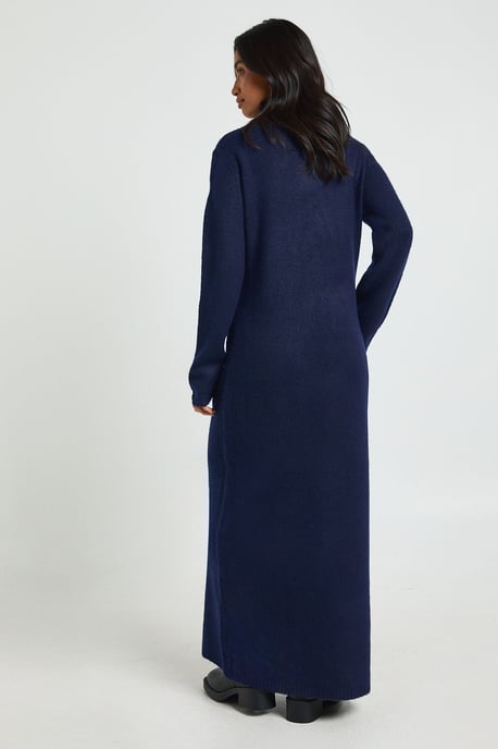 Petite Super Soft High Neck Knitted Maxi Dress - Image 2