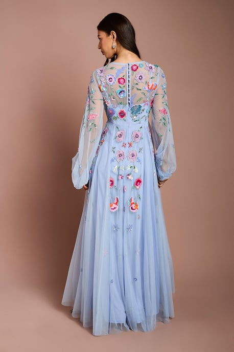 Embellished Chiffon Maxi Dress - Image 3