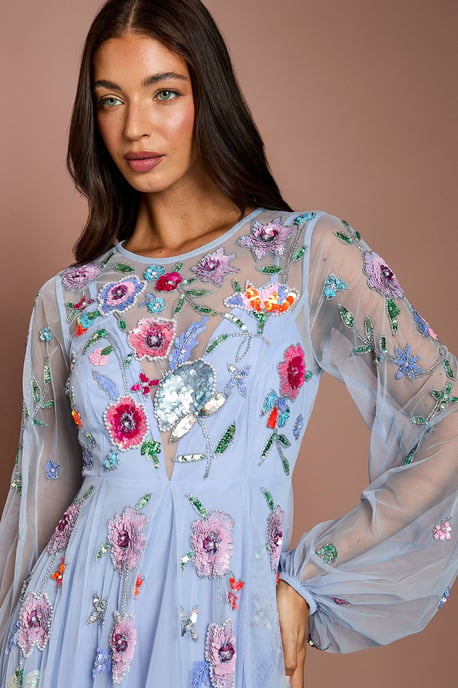 Embellished Chiffon Maxi Dress - Image 4