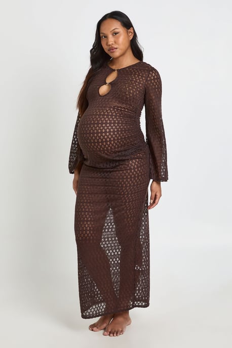 Maternity O-ring Detail Beach Dress - Image 1