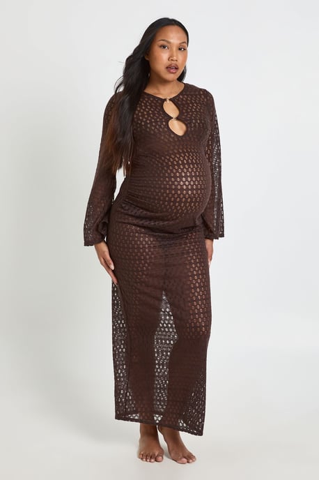 Maternity O-ring Detail Beach Dress - Image 3