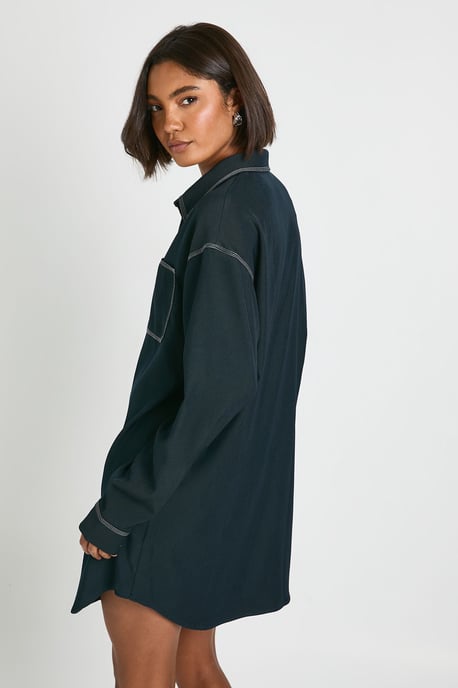 Tall Oversized Button Down Shirt Dress - Image 2