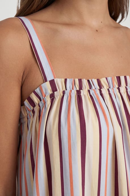 Tall Cotton Poplin Stripe Swing Dress - Image 3