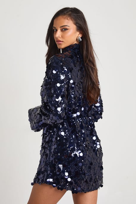 Disc Sequin Shirt Dress - Image 2