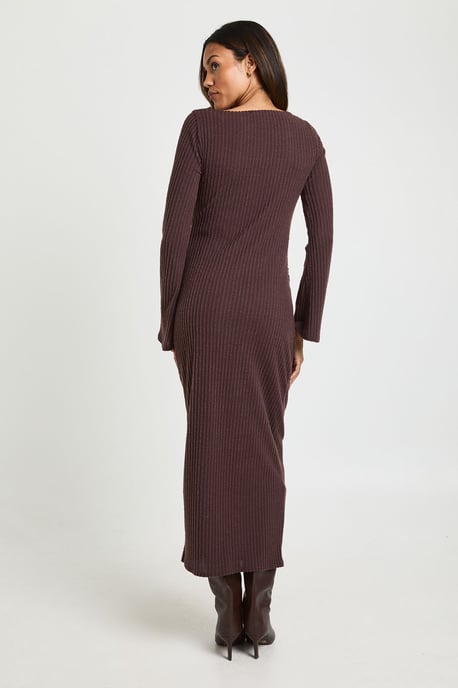 Maternity Slash Neck Midaxi Dress - Image 2