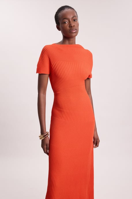 Stitch Detail Knit Midi Dress - Image 1