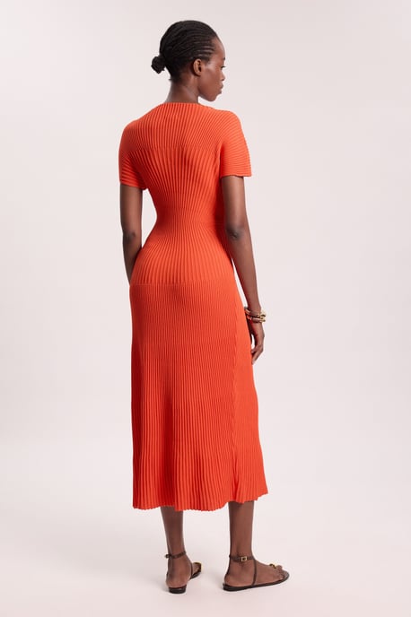 Stitch Detail Knit Midi Dress - Image 3