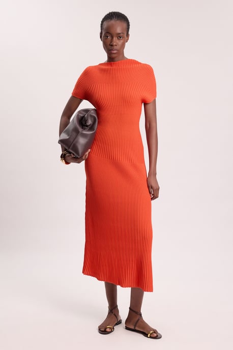 Stitch Detail Knit Midi Dress - Image 4