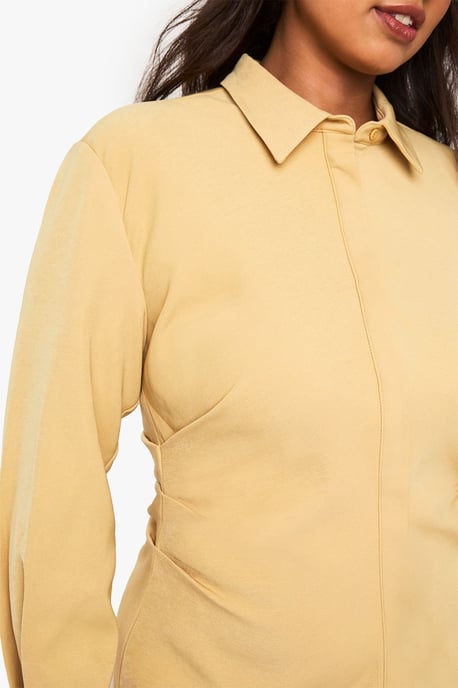 Plus Ruched Side Shirt Dress - Image 4