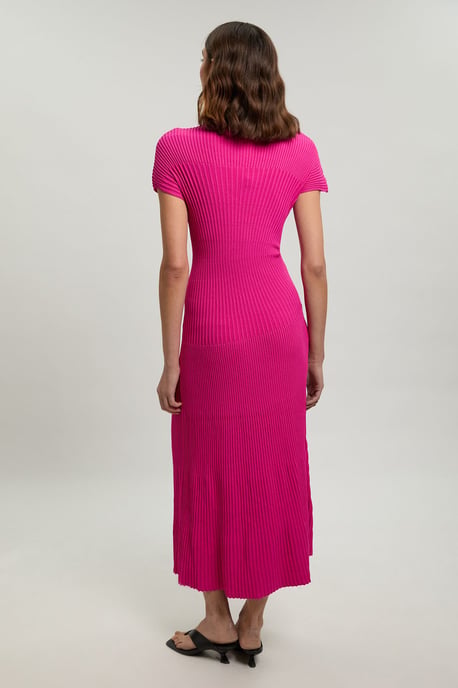 Stitch Detail Knit Midi Dress - Image 3