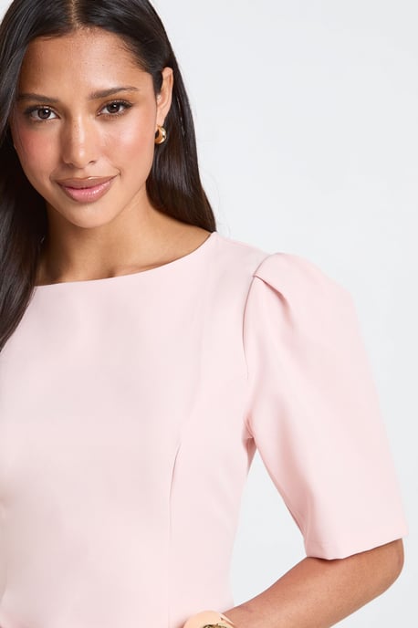 Structured Seam Detail Mini Dress - Image 4