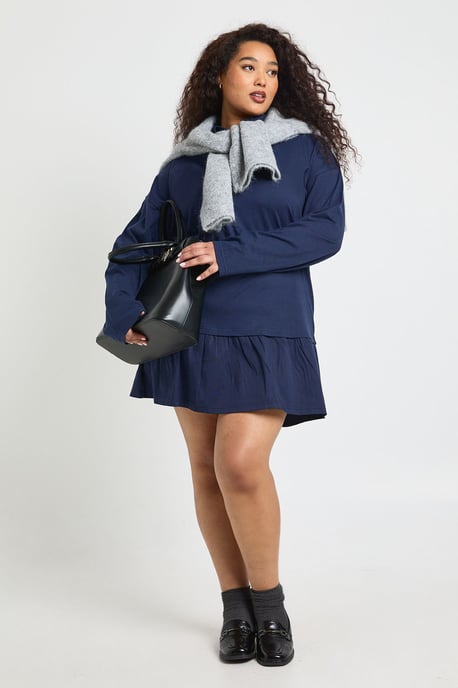 Plus Frill Hem T-Shirt Dress - Image 3
