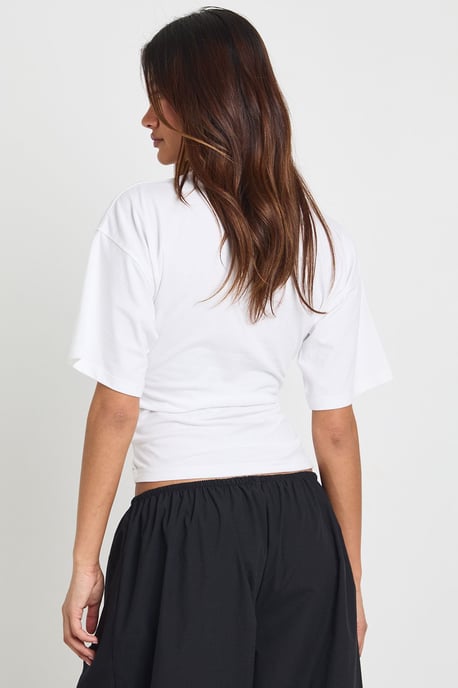 Short Sleeve Cinched Waist T-shirt - Image 3