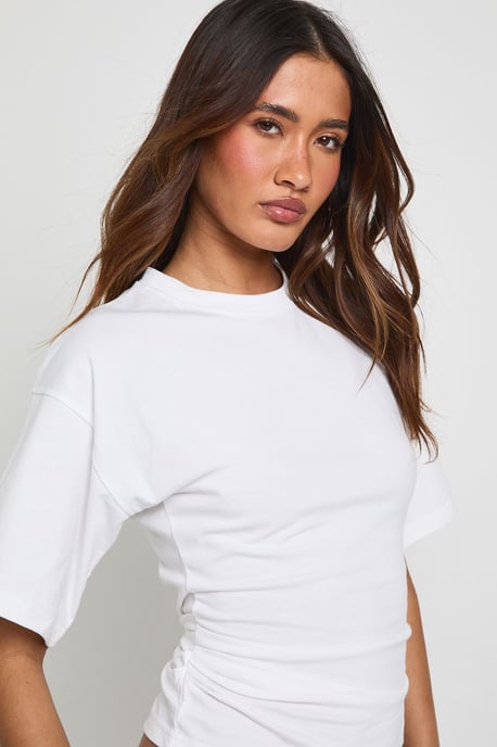 Short Sleeve Cinched Waist T-shirt - Image 4